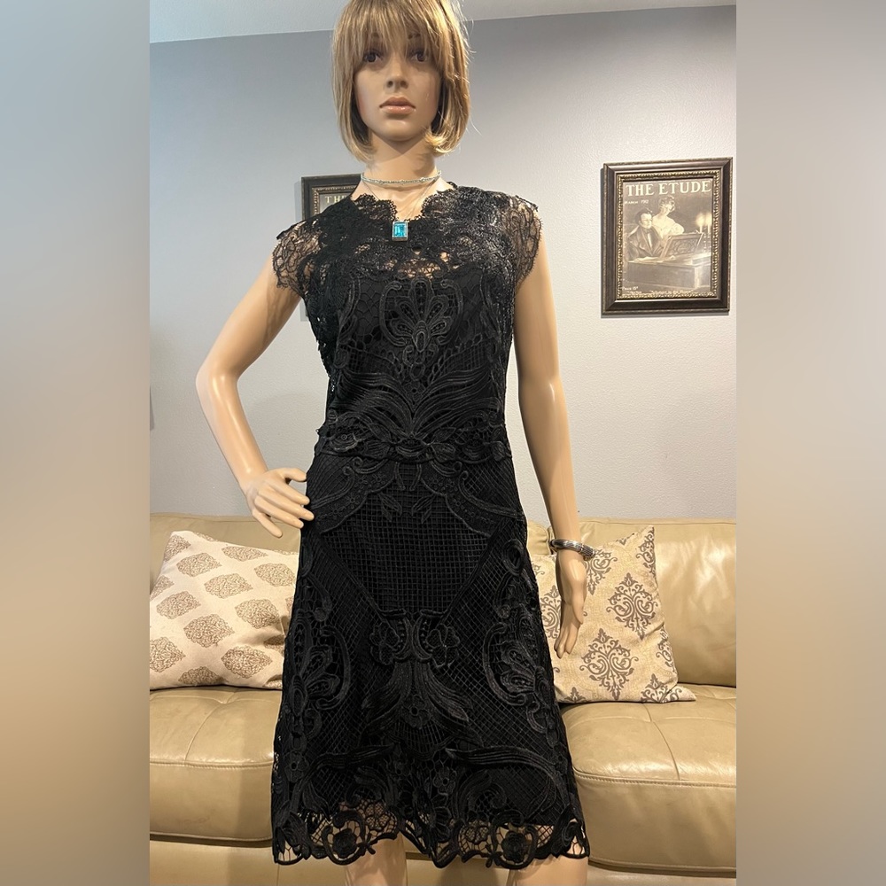 NWOT Kobi Halperin black lace sleeveless dress in size 10
